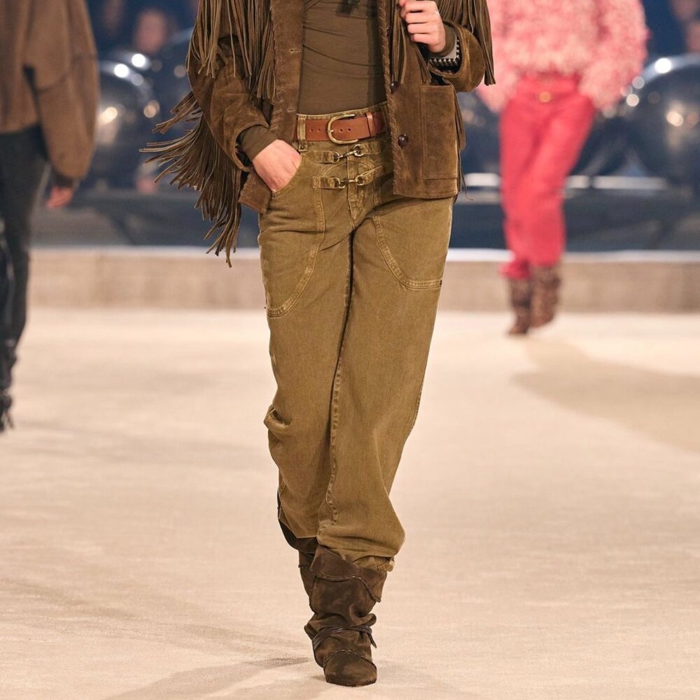 FRYE Fringe Suede Brown Parker Lace-Up Boots 8 Streetwear Boho granola western - Picture 8 of 13